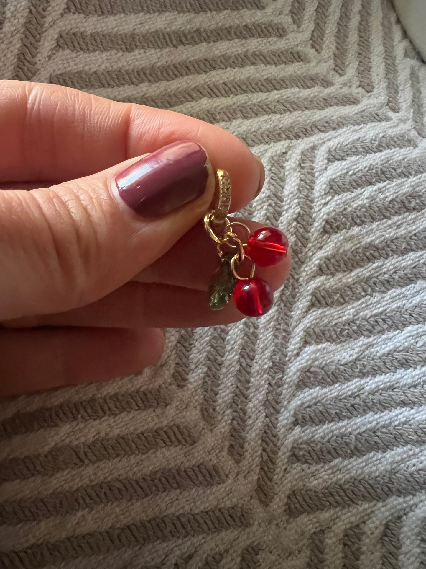 Cherries earring charms (set of 2)