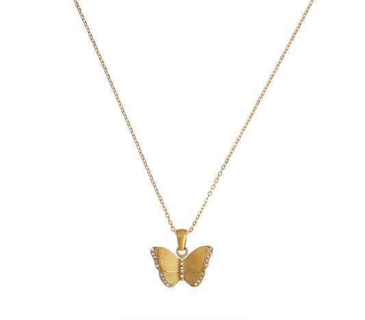 Metamorphosis buttefly necklace