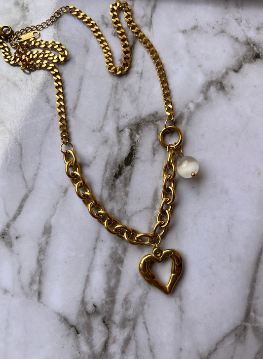 A piece of my heart necklace