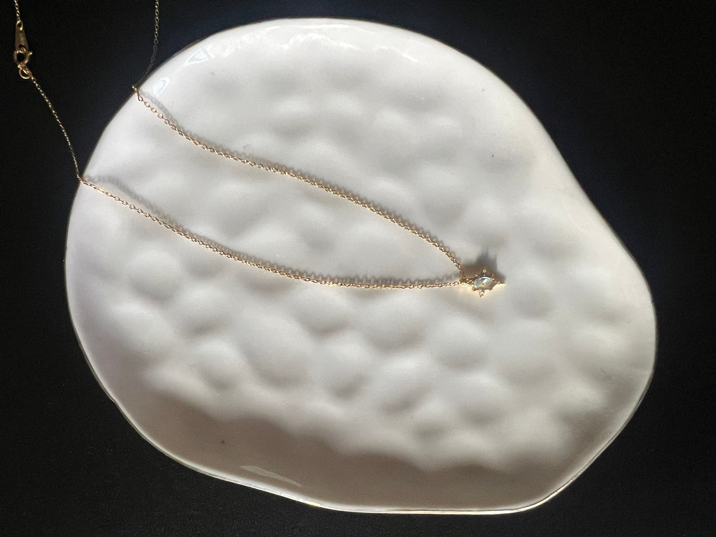 Frosted Starlight necklace (14k gold 925 sterling silver)