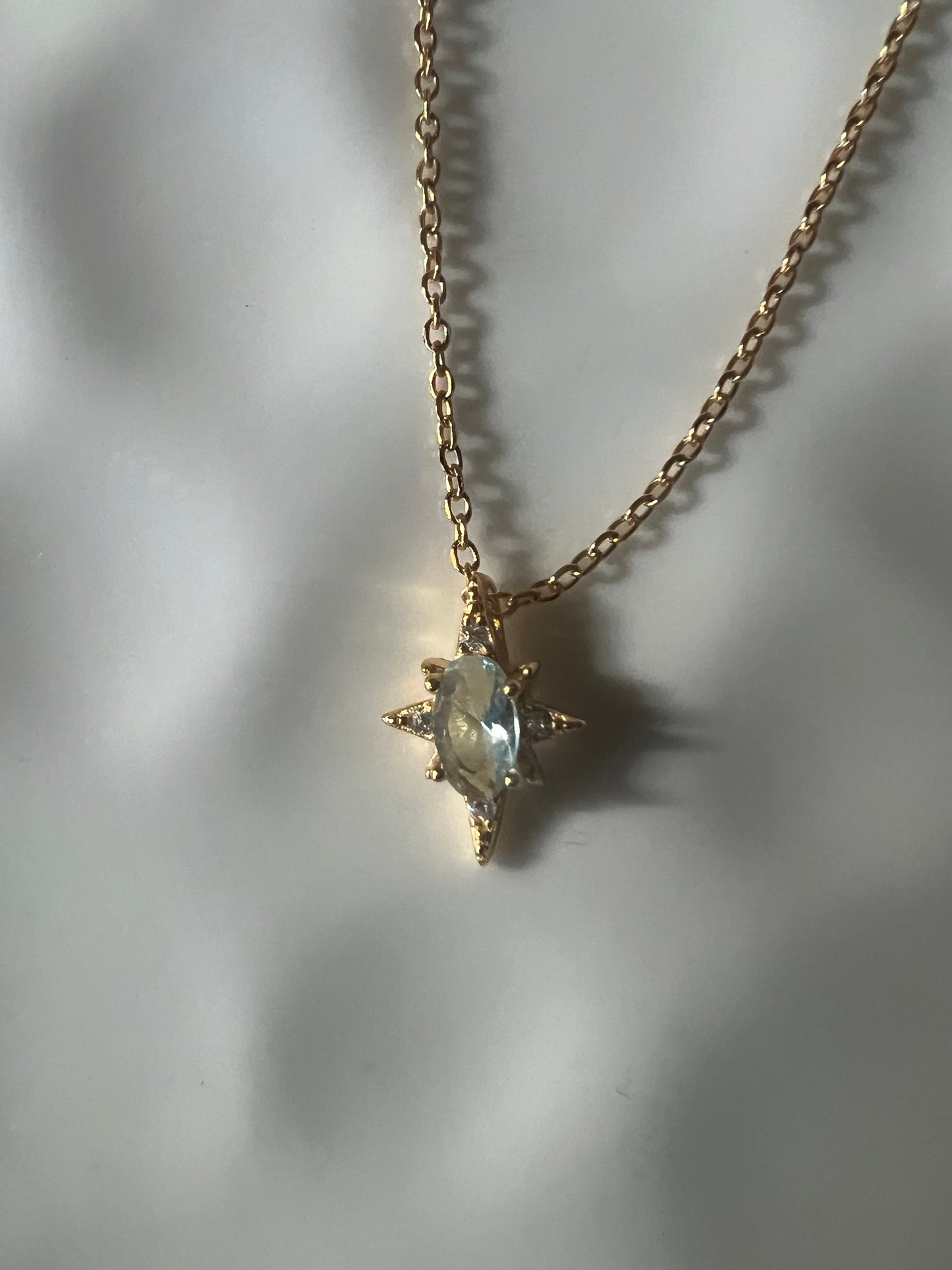 Frosted Starlight necklace (14k gold 925 sterling silver)