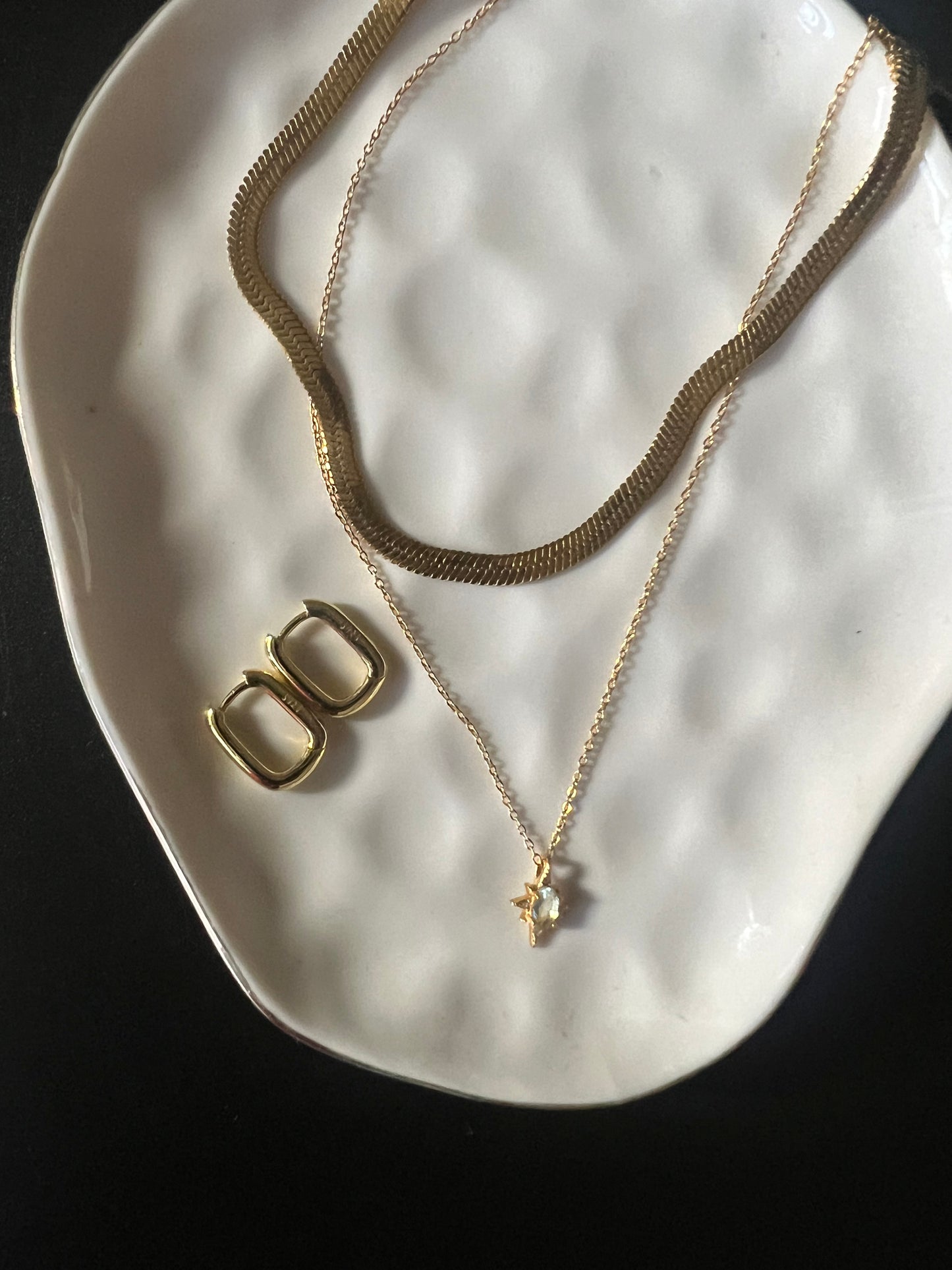 Frosted Starlight necklace (14k gold 925 sterling silver)