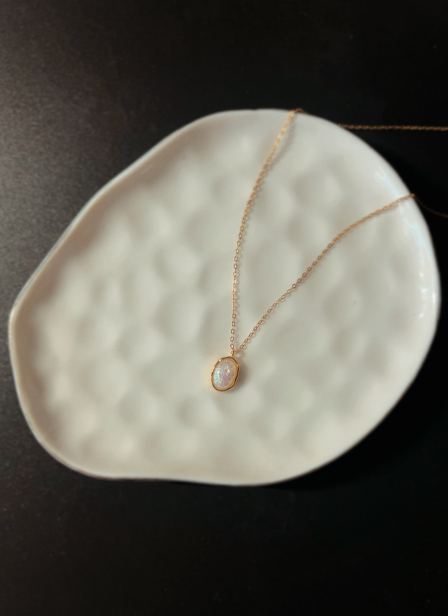 Opal Twilight necklace (18k gold 925 sterling silver)