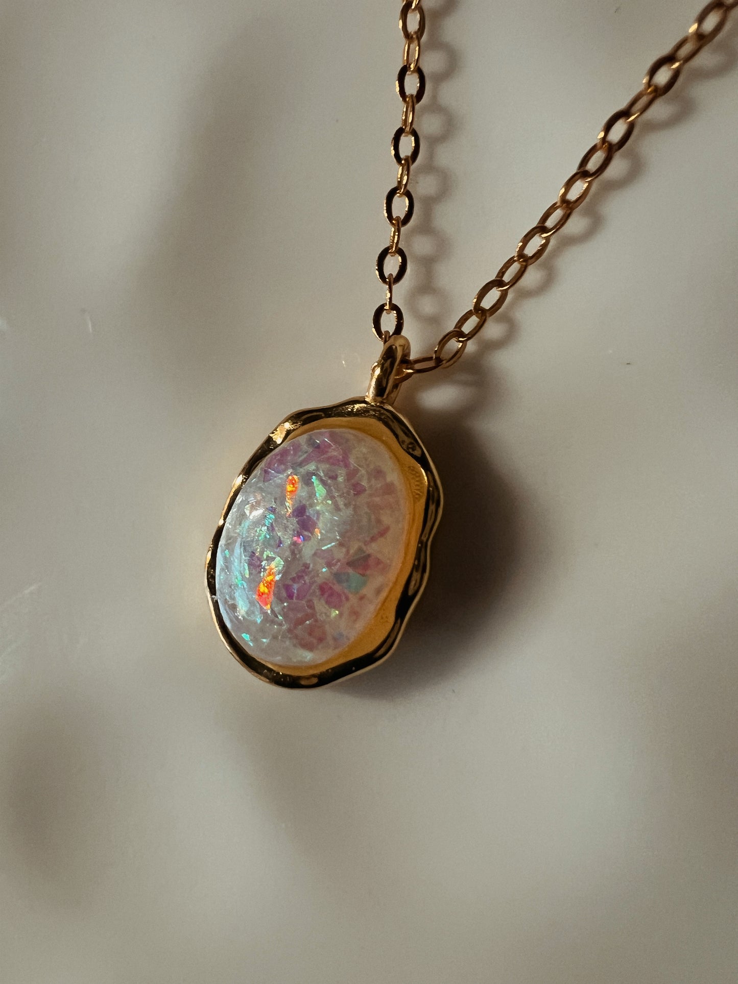 Opal Twilight necklace (18k gold 925 sterling silver)