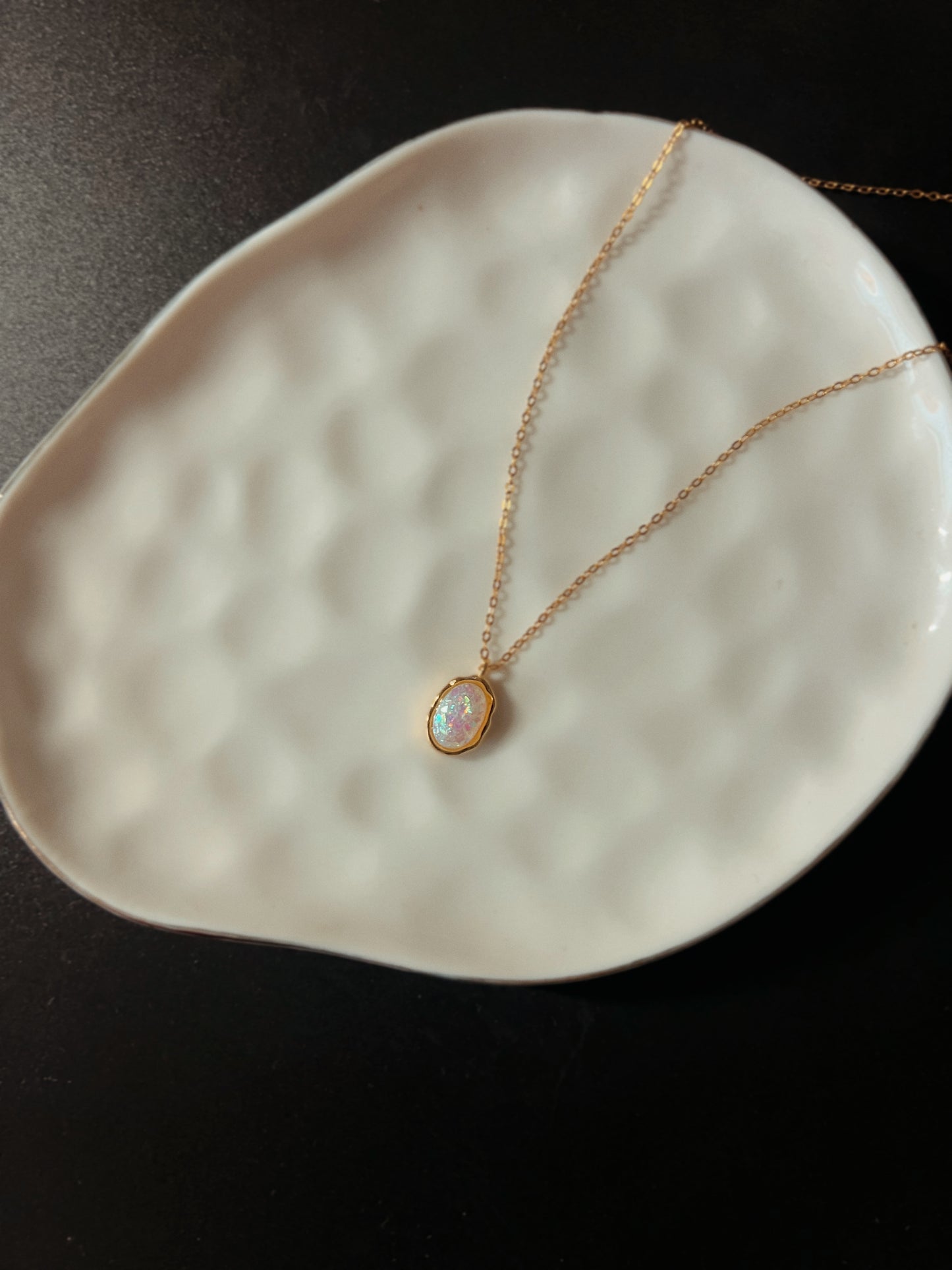 Opal Twilight necklace (18k gold 925 sterling silver)