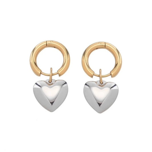 Abigail two-in-one heart earrings