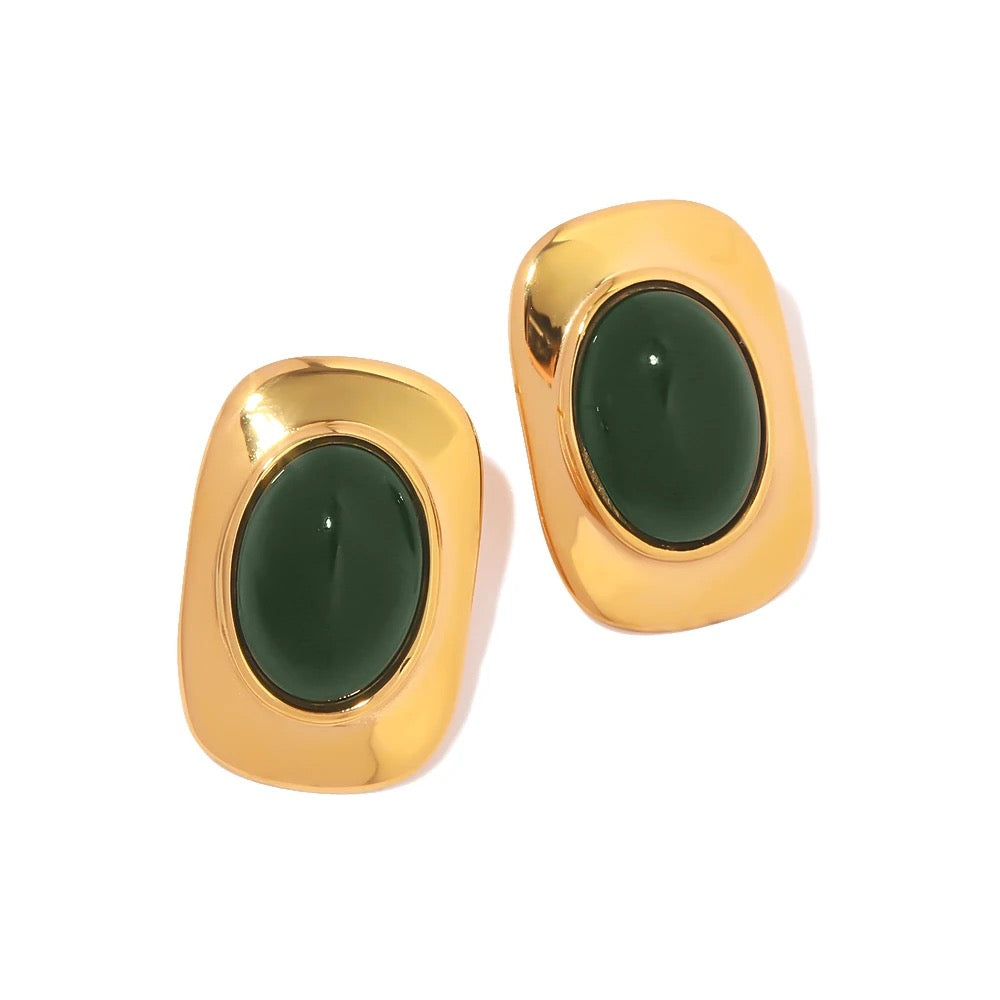 Elianna Green cat eye bold earrings