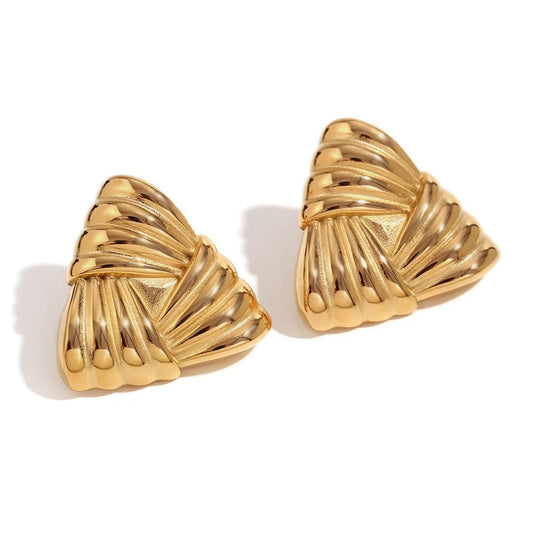 Triangle statement earrings