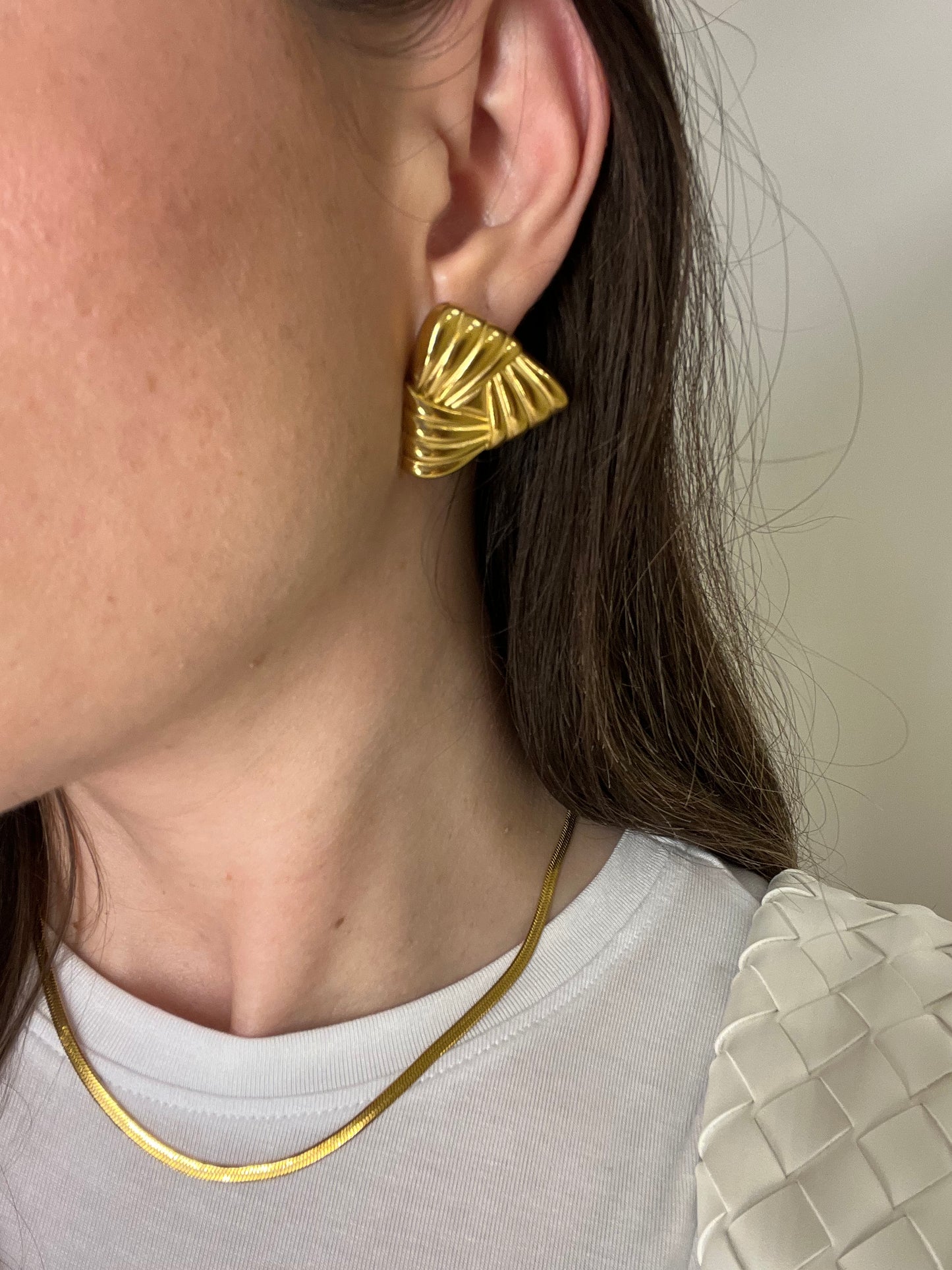 Triangle statement earrings