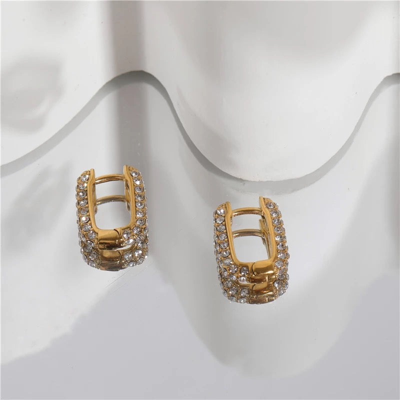 Aubrey pavé earrings